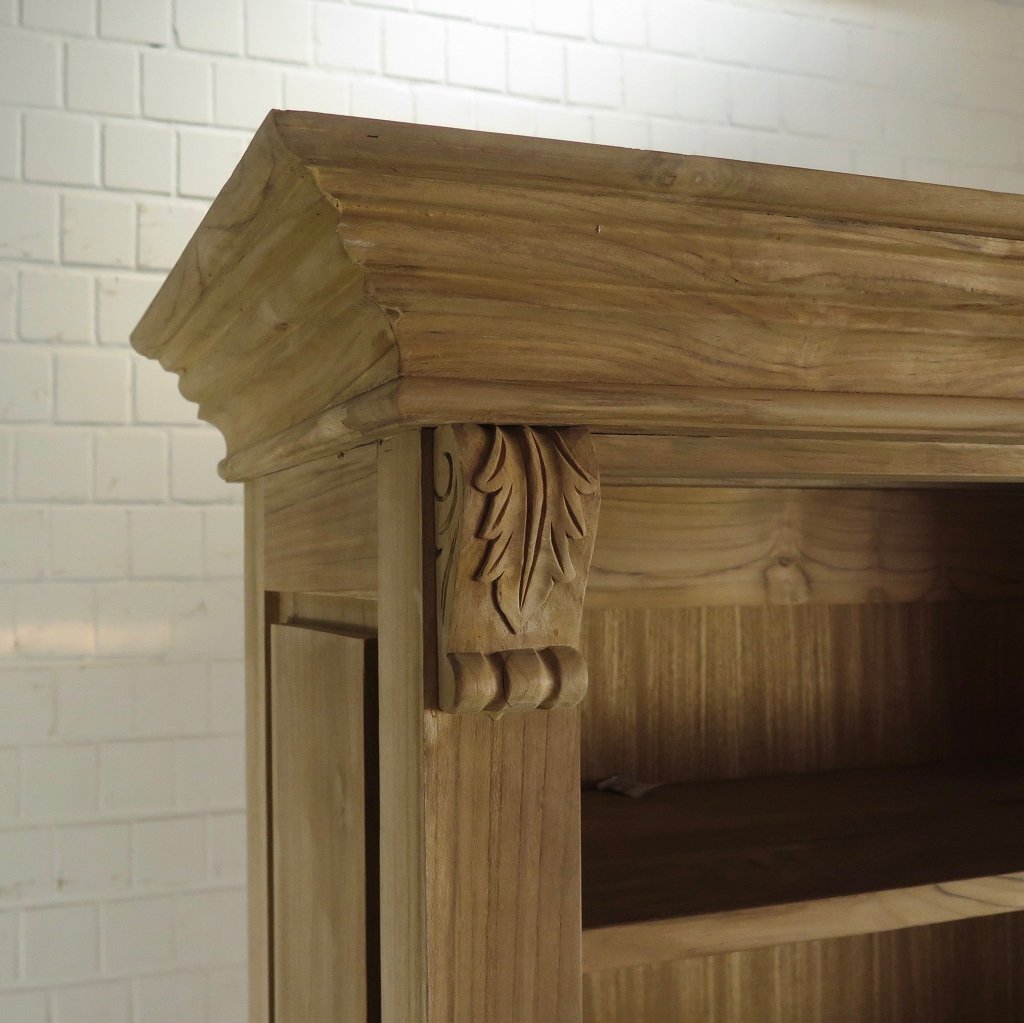 Bibliotheksschrank Schrank 2,05 m Teakholz