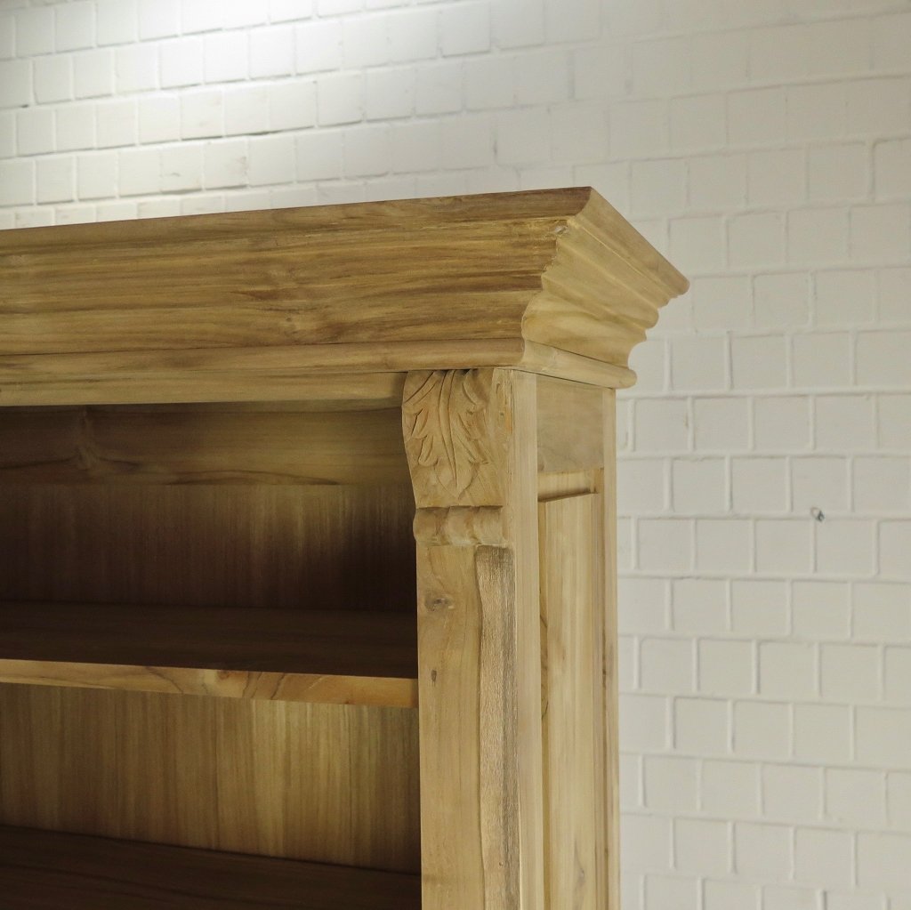 Bibliotheksschrank Schrank 2,05 m Teakholz