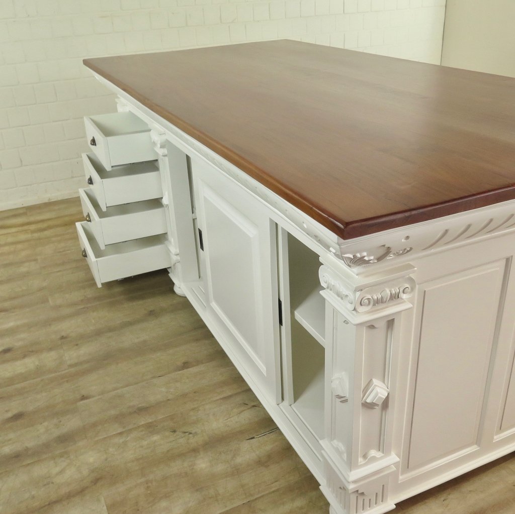 Kücheninsel Theke Teakholz 2,50 m
