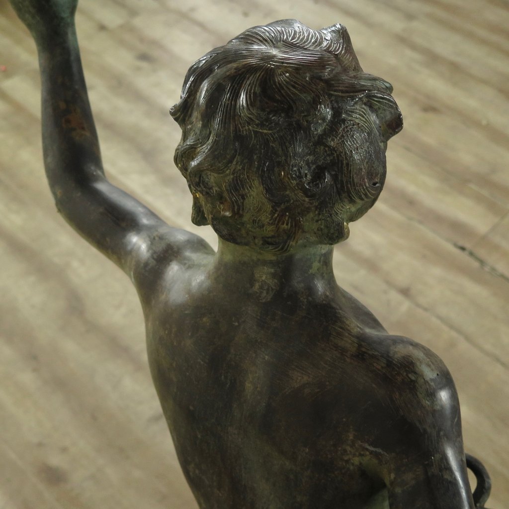 Wasserspeier Skulptur Bronze Junge 1,23 m