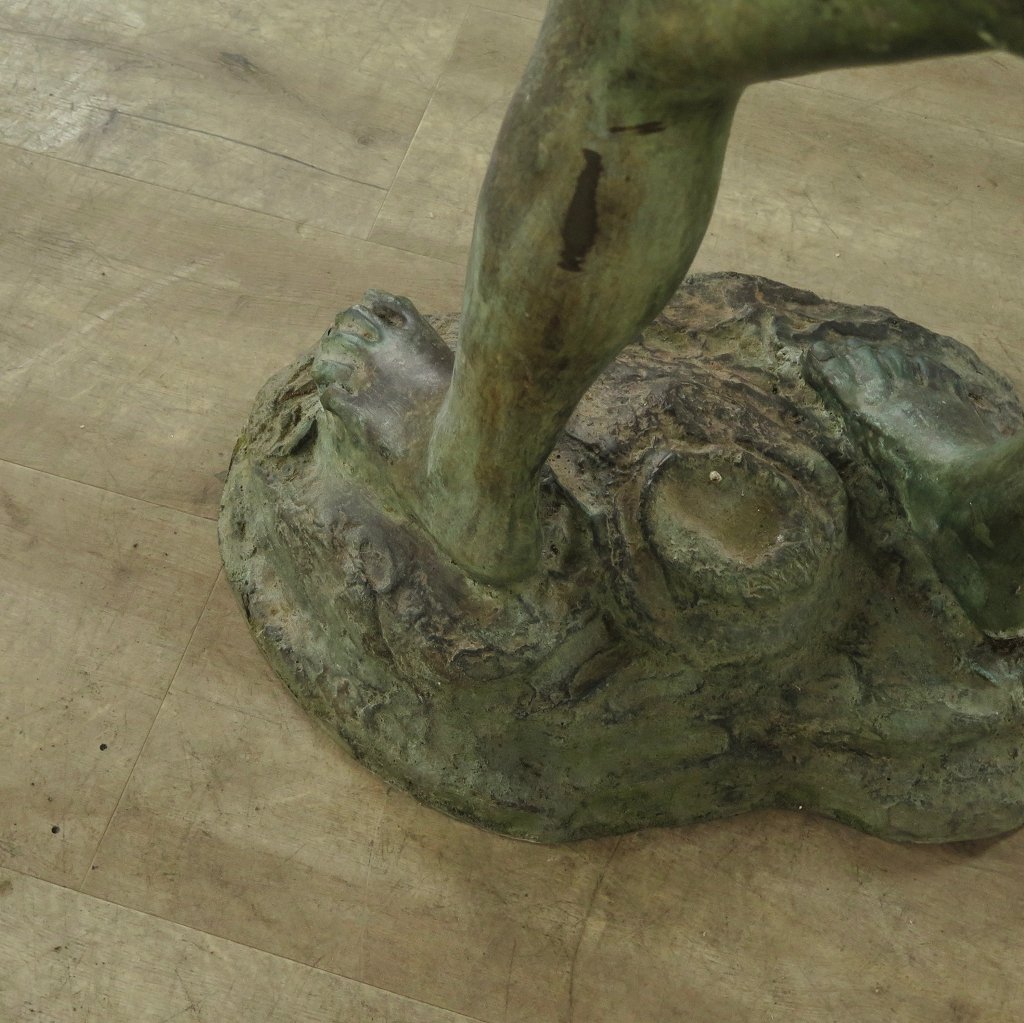 Wasserspeier Skulptur Bronze Junge 1,23 m
