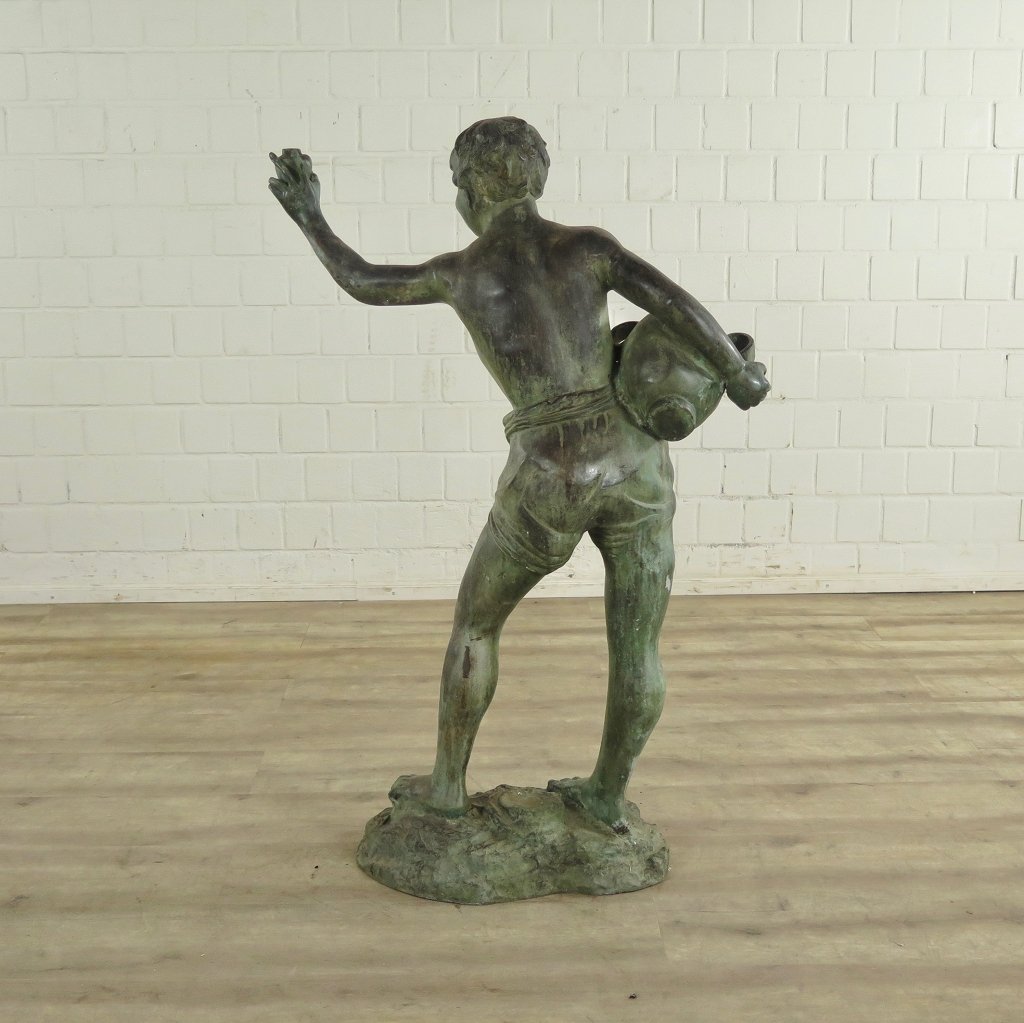 Wasserspeier Skulptur Bronze Junge 1,23 m