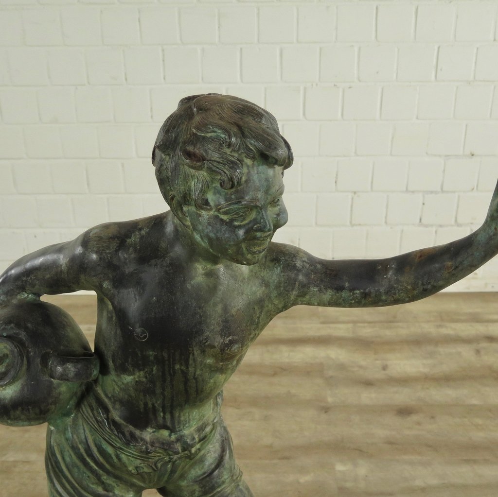 Wasserspeier Skulptur Bronze Junge 1,23 m