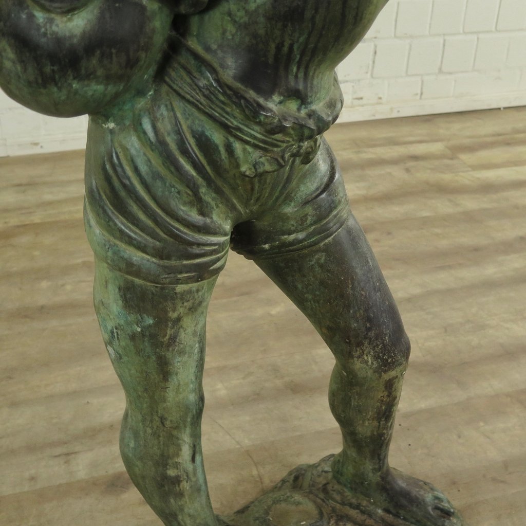 Wasserspeier Skulptur Bronze Junge 1,23 m