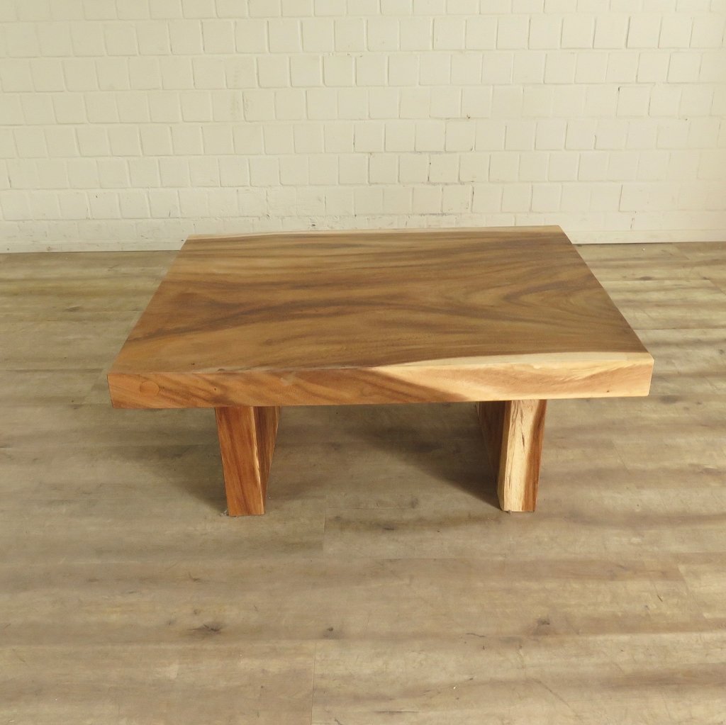 Couchtisch Teakholz Baumstamm 1,00 m x 0,81 m
