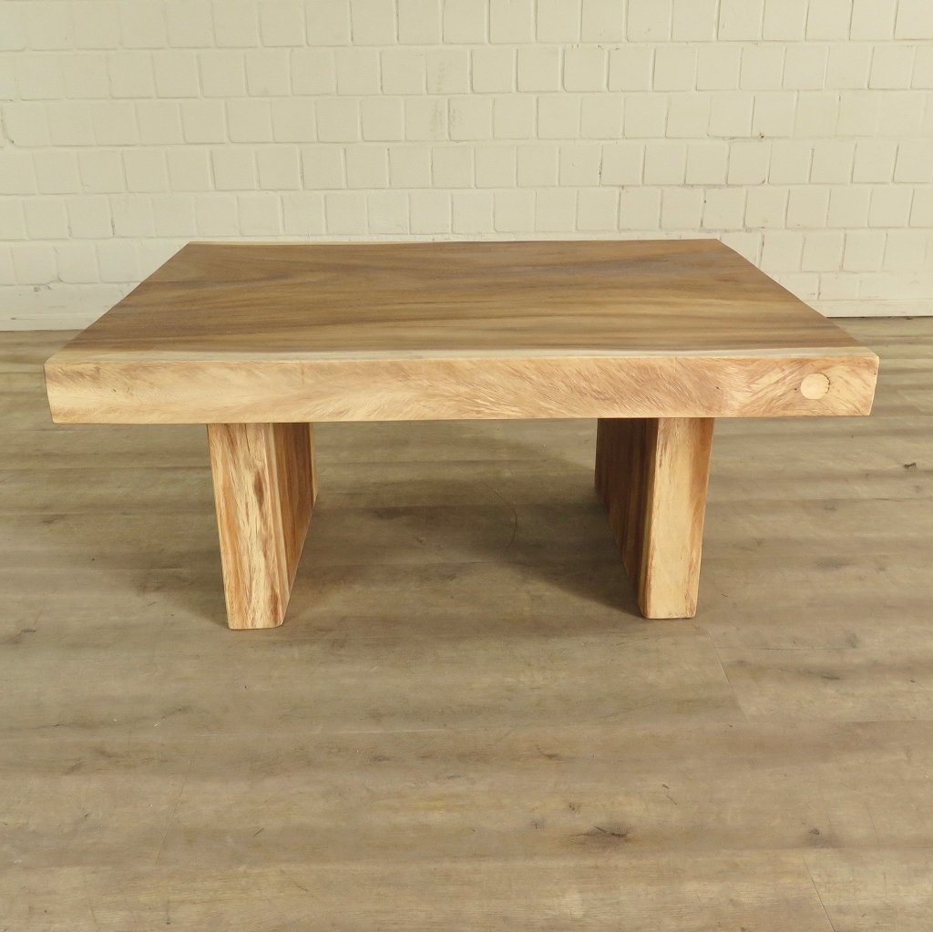 Couchtisch Teakholz Baumstamm 1,00 m x 0,81 m
