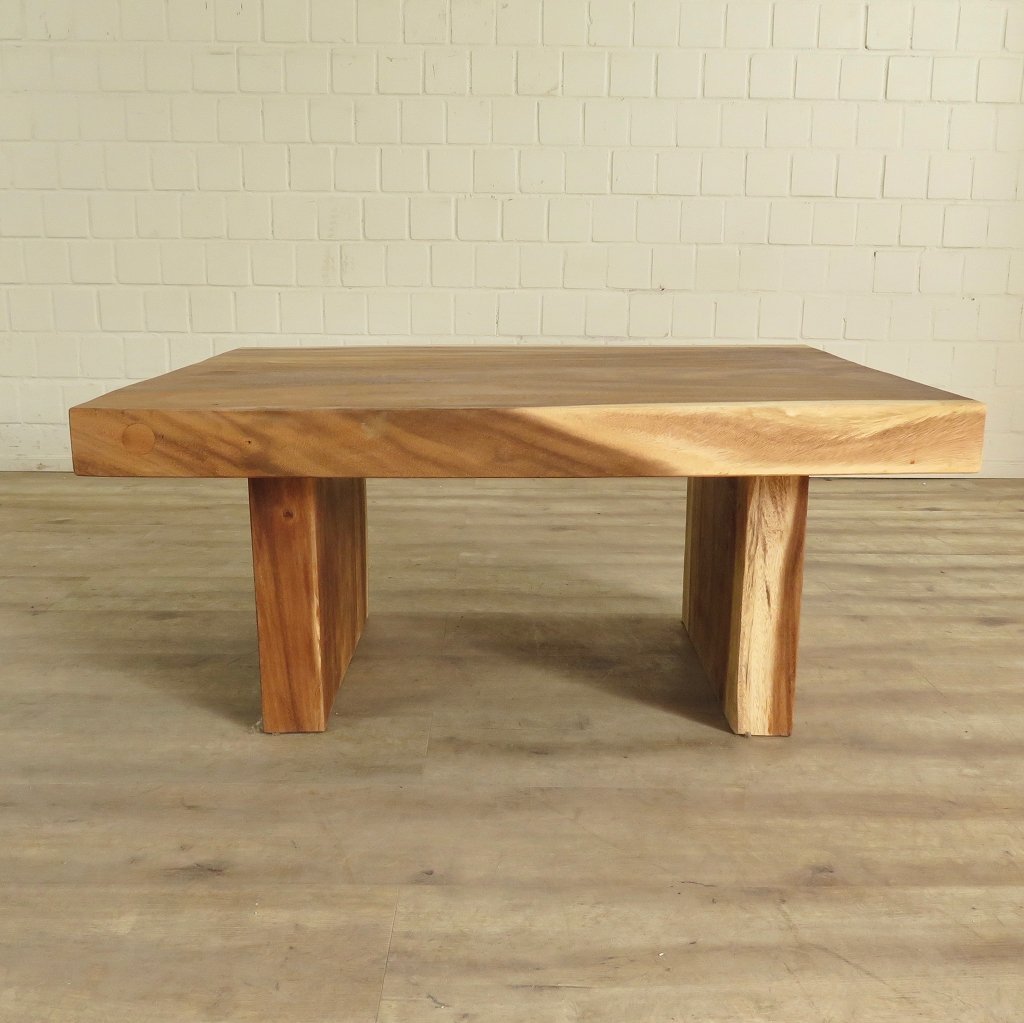 Couchtisch Teakholz Baumstamm 1,00 m x 0,81 m