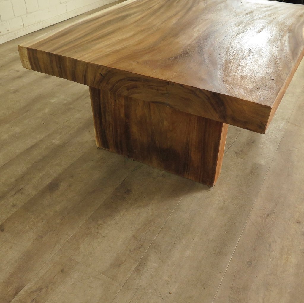 Couchtisch Teakholz Baumstamm 1,00 m x 0,81 m