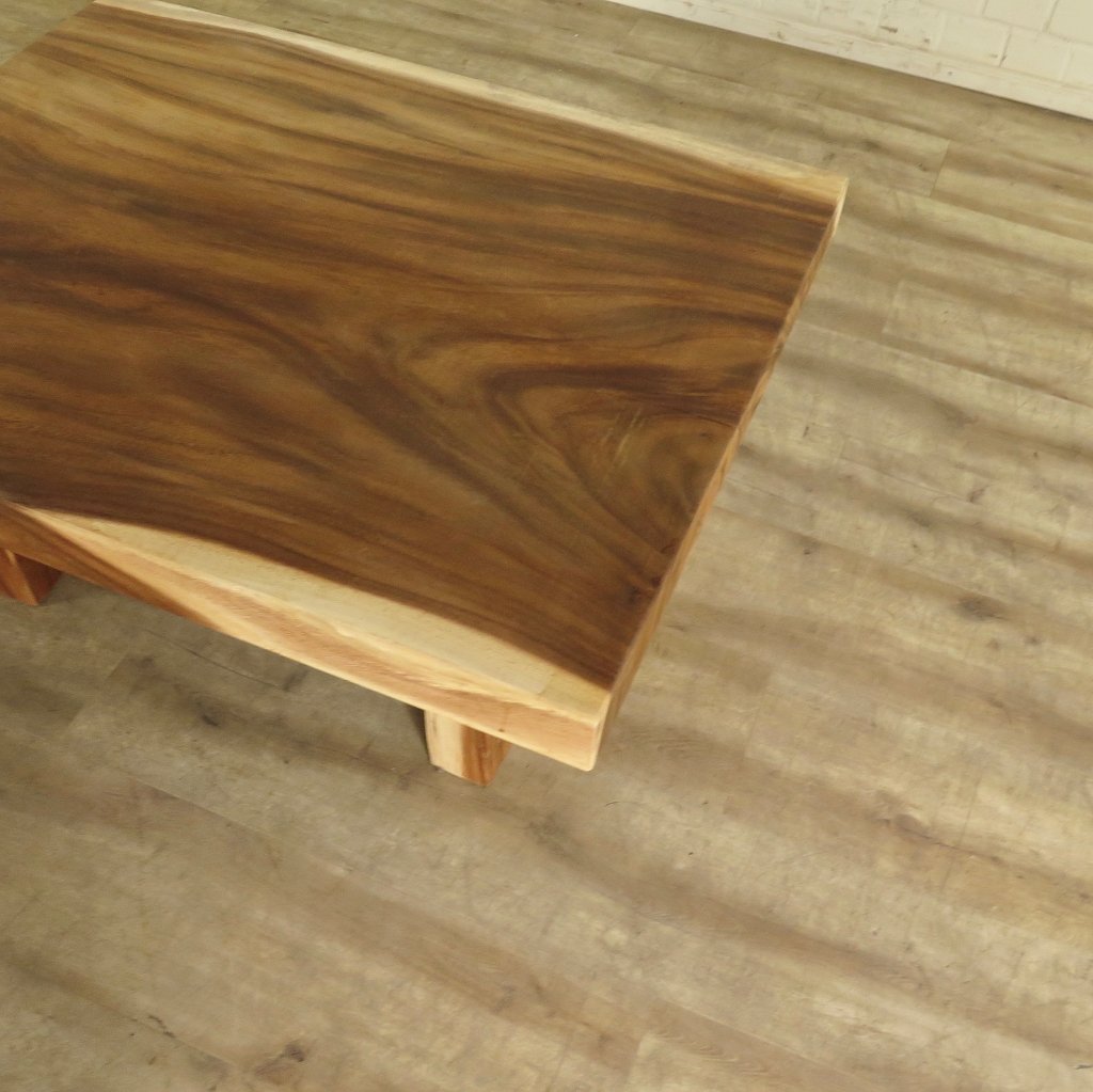 Couchtisch Teakholz Baumstamm 1,00 m x 0,81 m