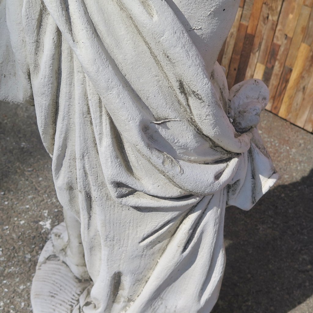 Wasserspeier Beton Junge mit Schale 1,00 m
