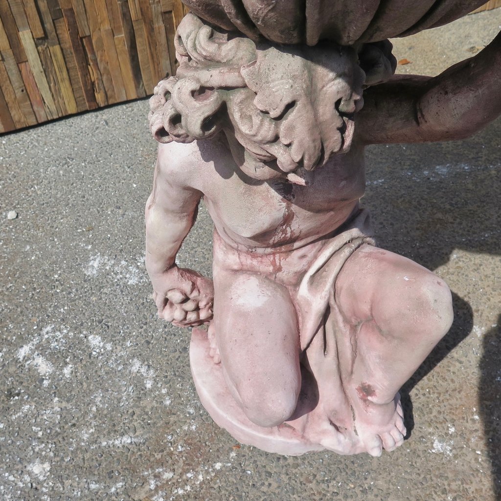 Dekoration Beton Putte mit Schale 0,87 m