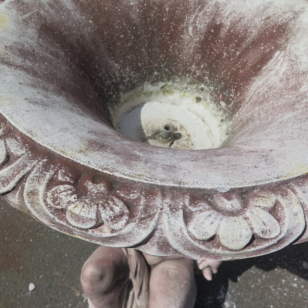 Dekoration Beton Putte mit Schale 0,87 m