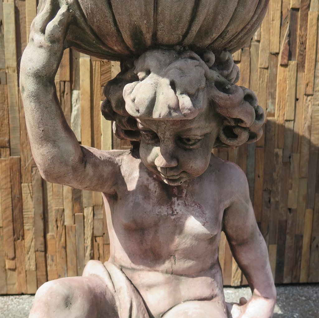 Dekoration Beton Putte mit Schale 0,87 m