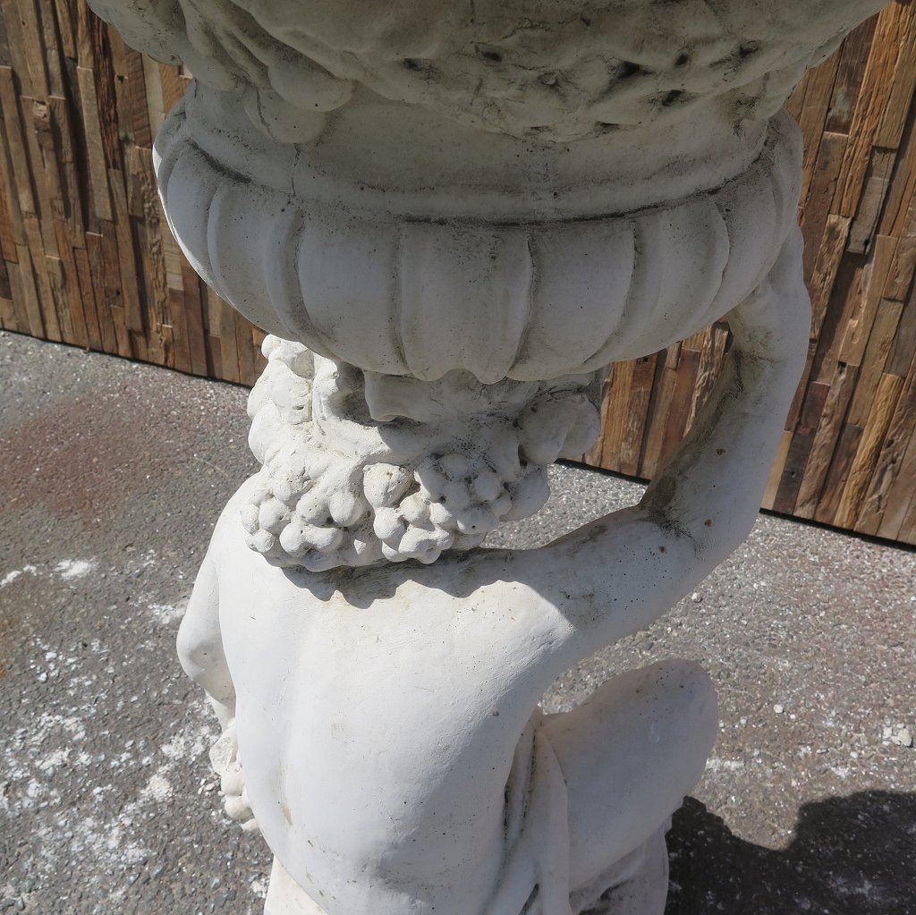 Dekoration Beton Putte mit Schale 0,87 m