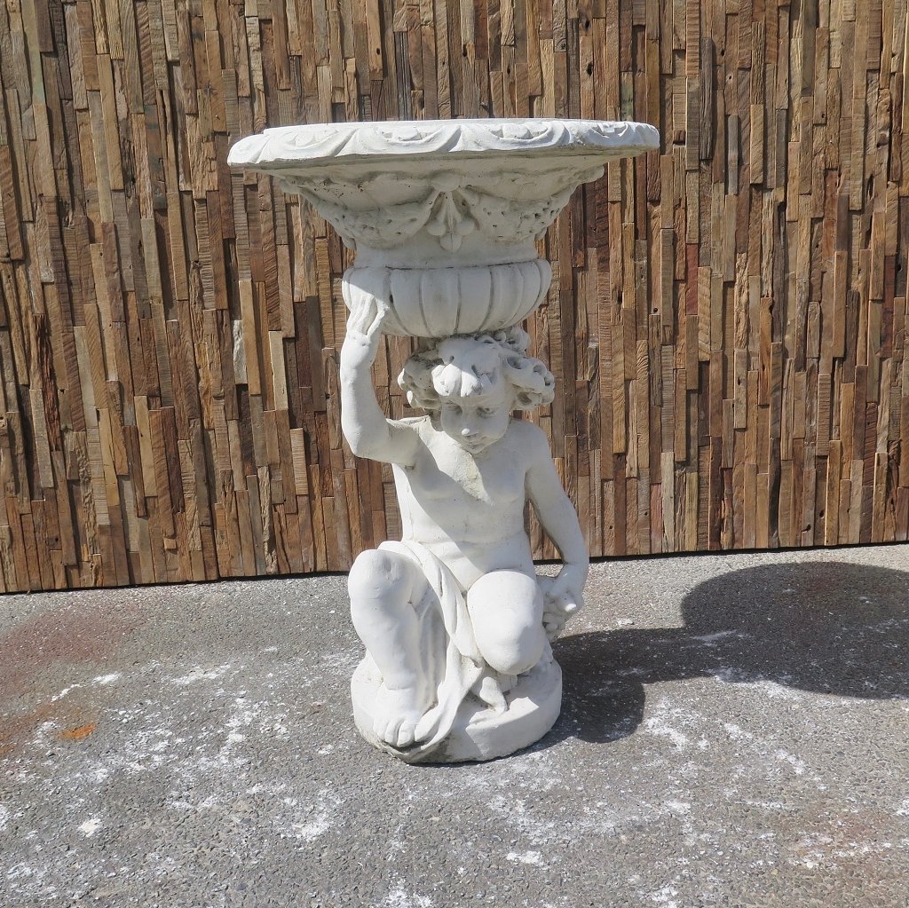 Dekoration Beton Putte mit Schale 0,87 m