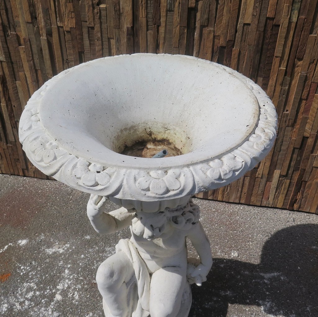 Dekoration Beton Putte mit Schale 0,87 m