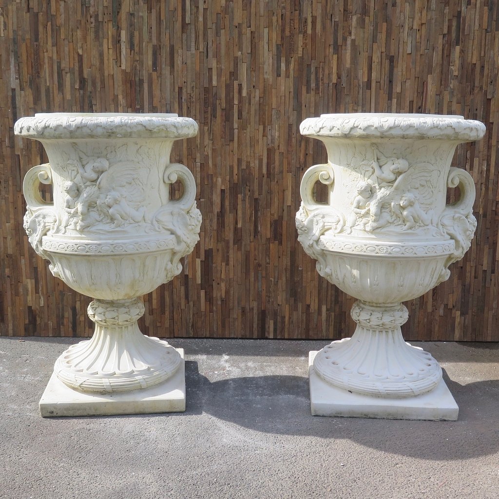 Vase Blumenkübel Steingut 1,40 m
