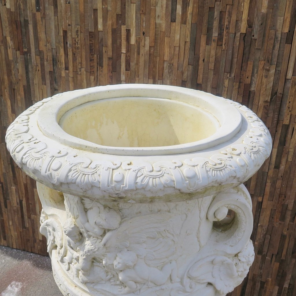 Vase Blumenkübel Steingut 1,40 m