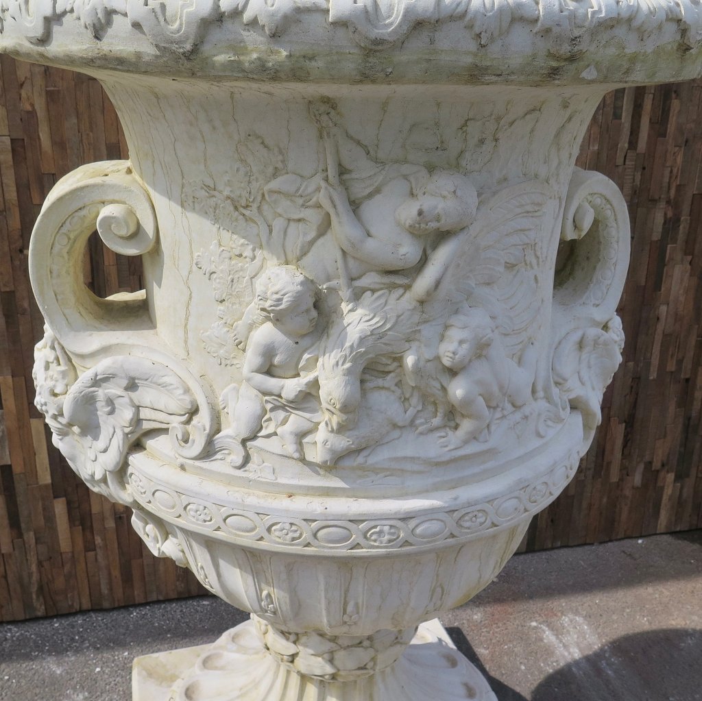 Vase Blumenkübel Steingut 1,40 m