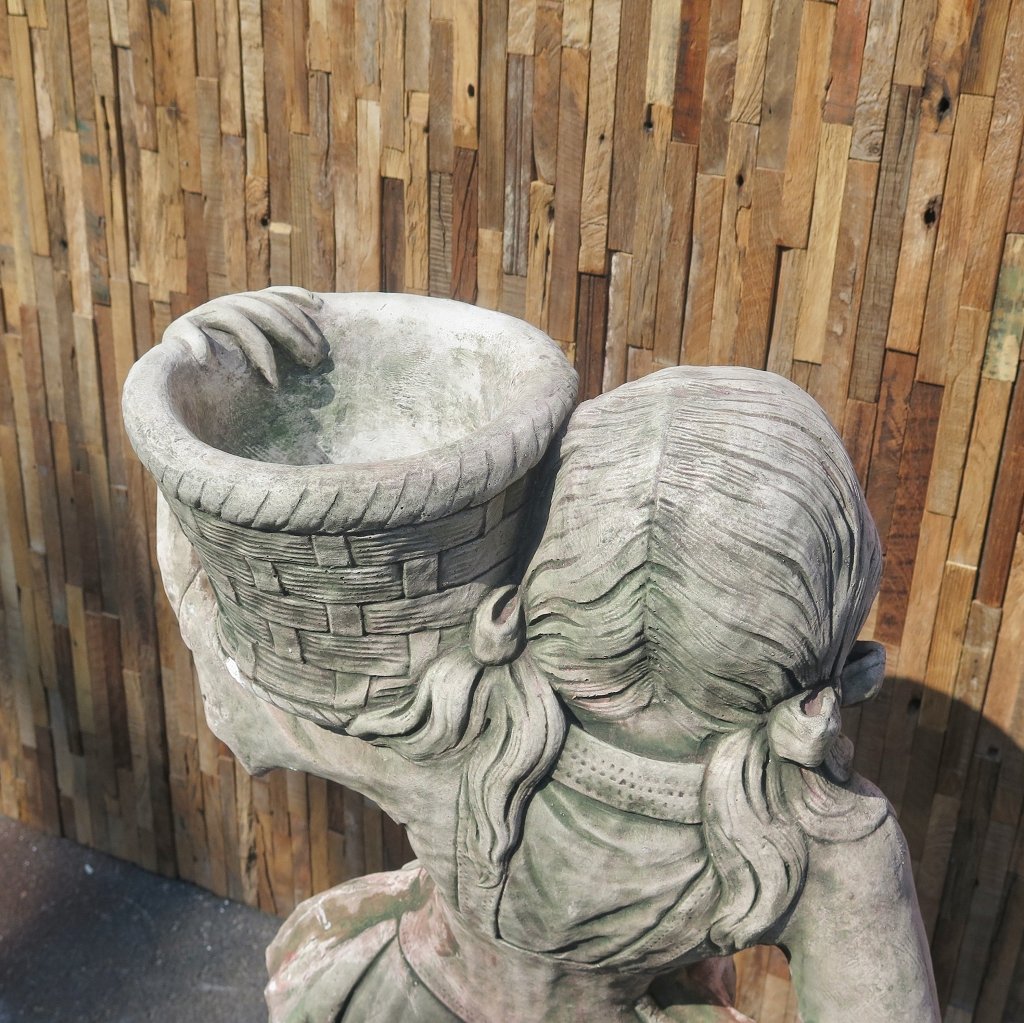 Wasserspeier Beton Kinder mit Korb 1,10 m