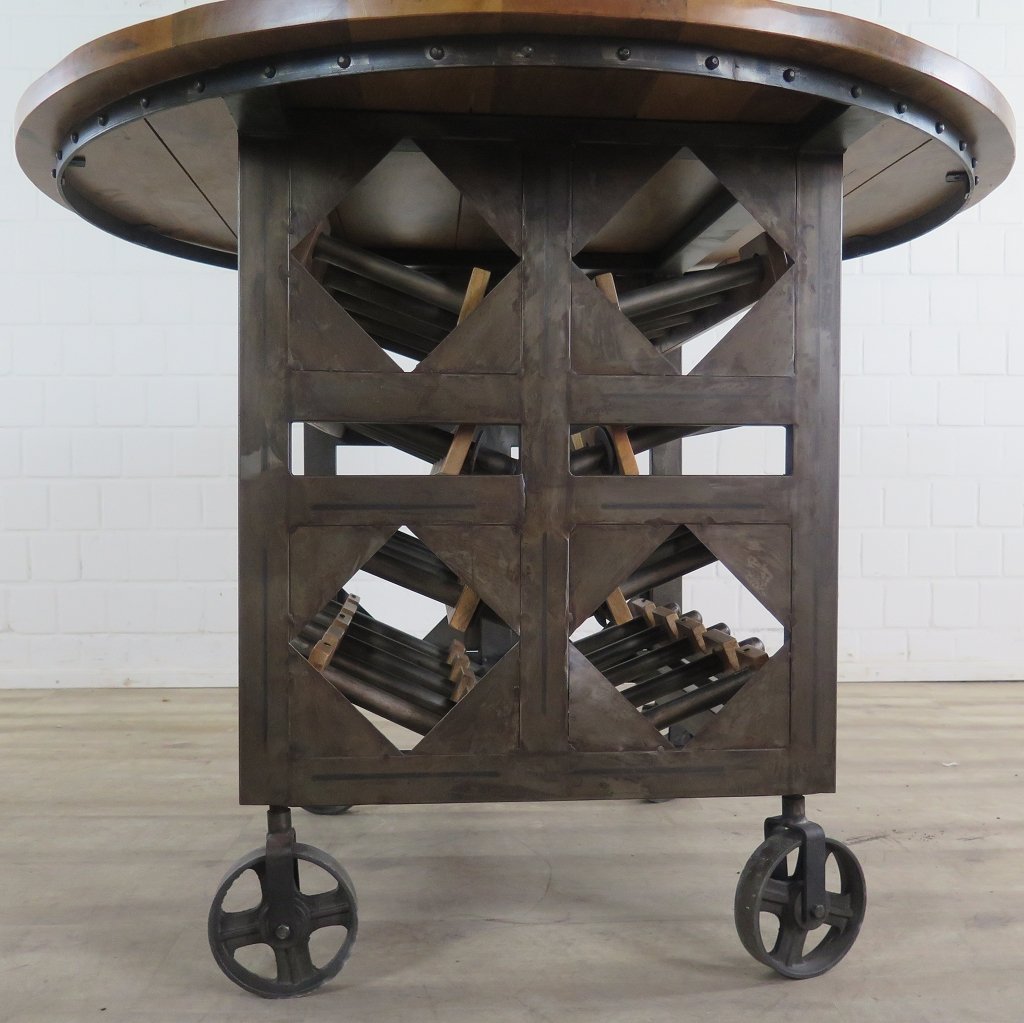 Weinschrank Flaschenregal Mangoholz Ø 1,12 m