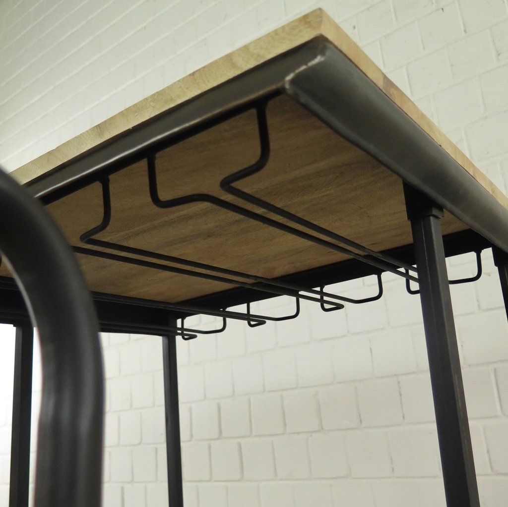 Minibar Weinregal Massivholz 1,55 m