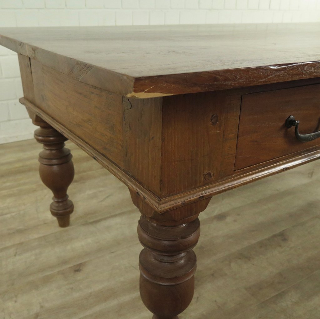 Schreibtisch Teakholz 2,05 m
