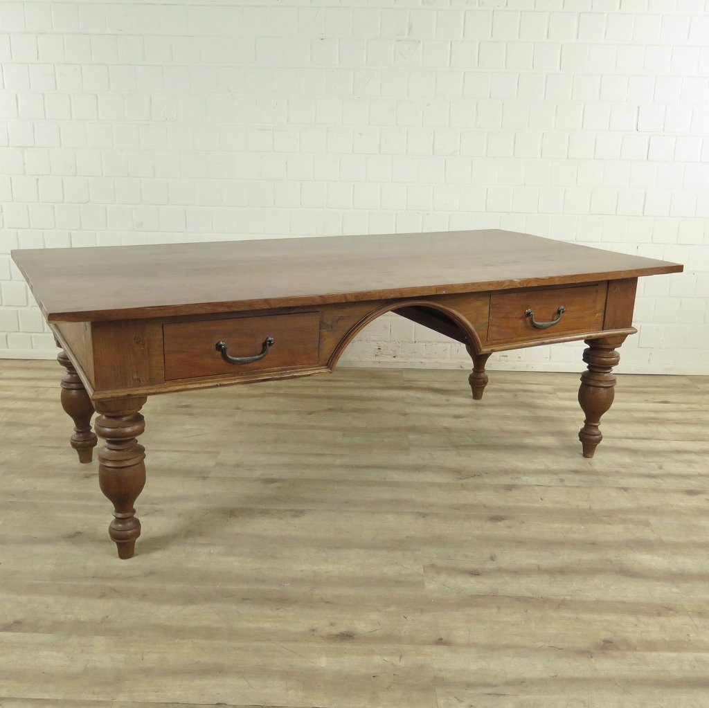 Schreibtisch Teakholz 2,05 m
