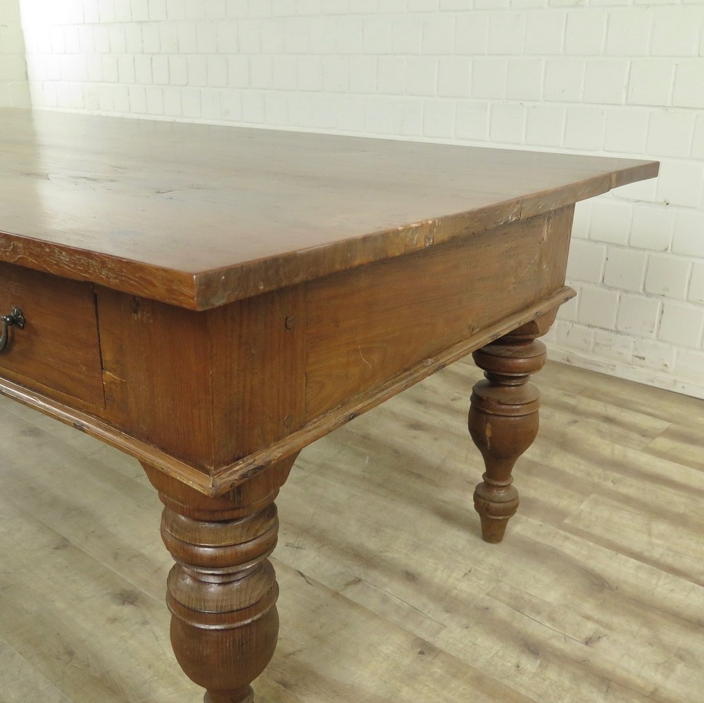 Schreibtisch Teakholz 2,05 m