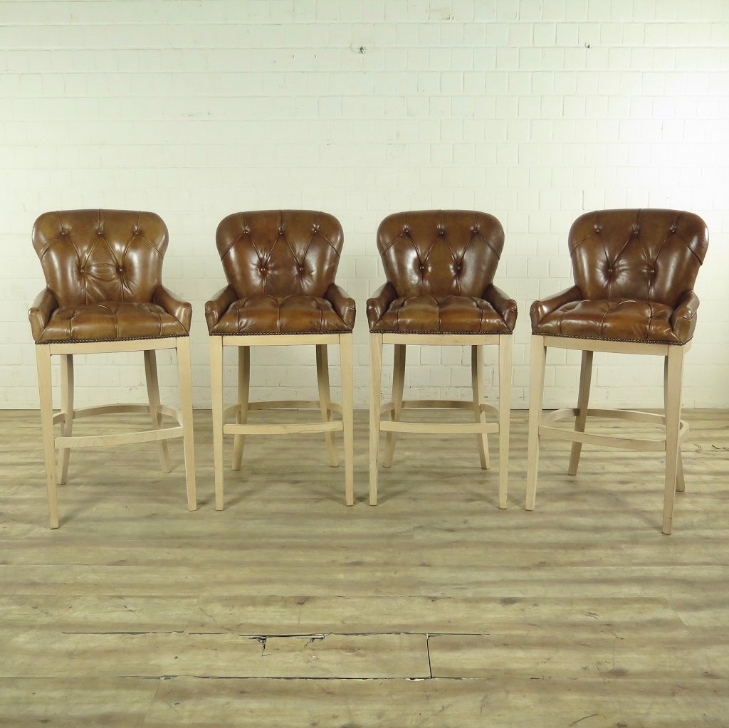 Chesterfield Barhocker Barsessel Leder Braun