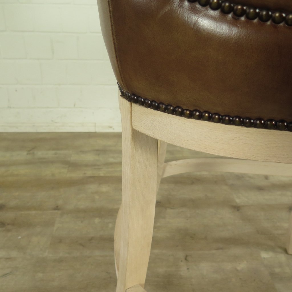 Chesterfield Barhocker Barsessel Leder Braun