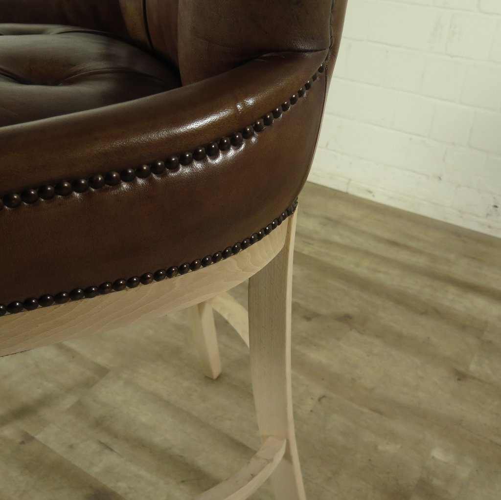 Chesterfield Barhocker Barsessel Leder Braun