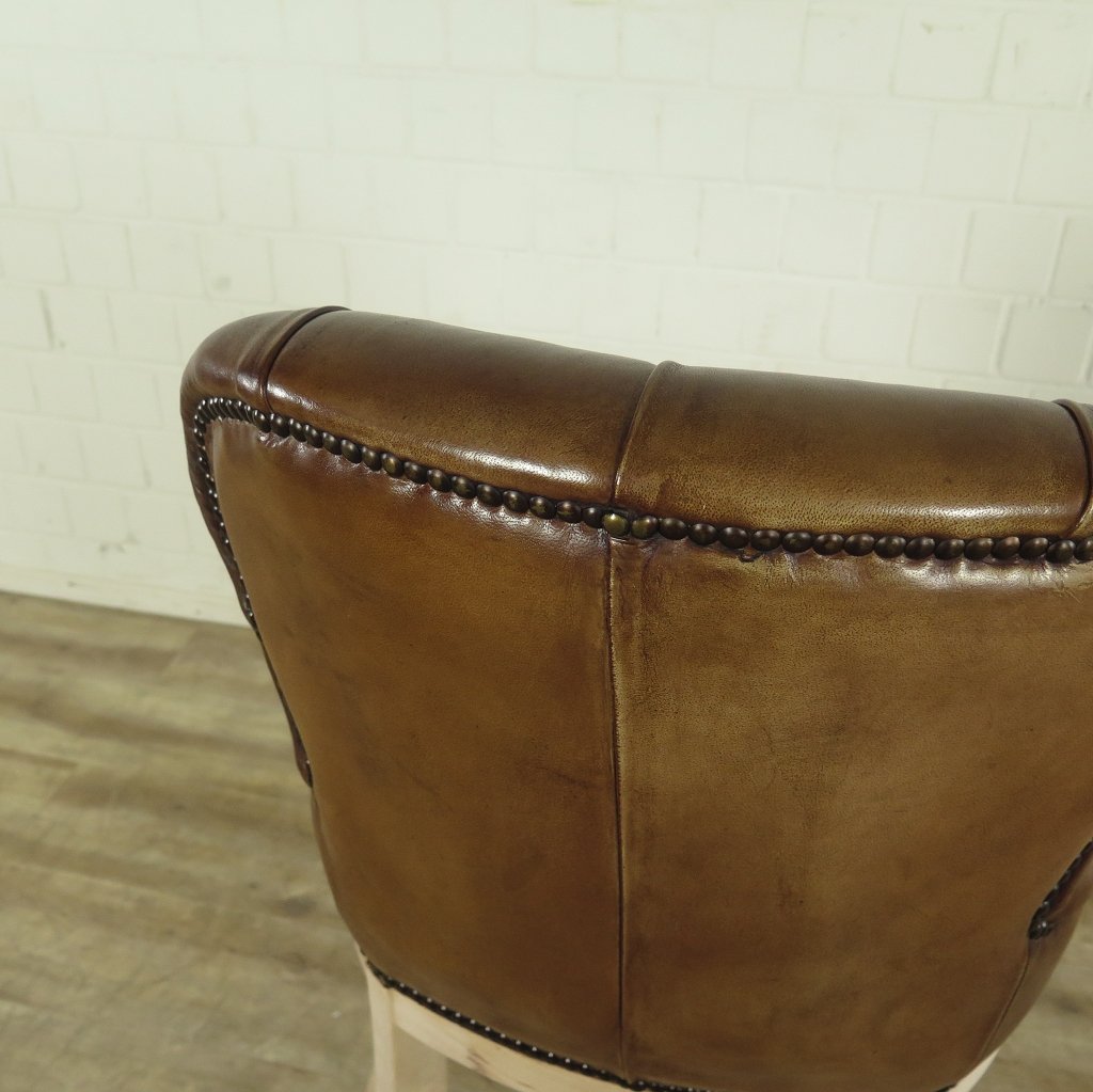 Chesterfield Barhocker Barsessel Leder Braun