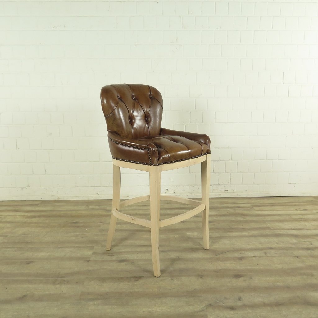 Chesterfield Barhocker Barsessel Leder Braun