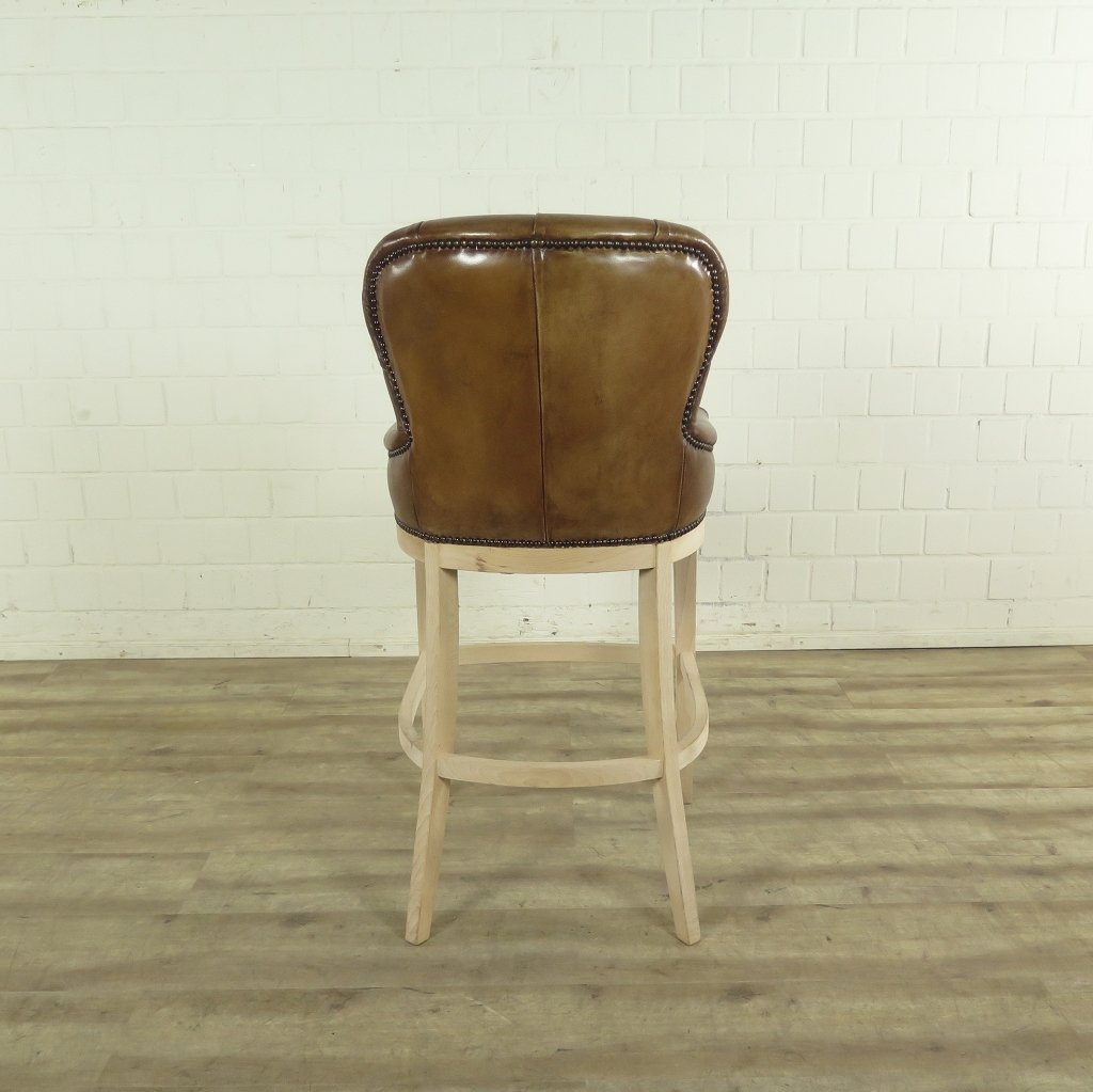 Chesterfield Barhocker Barsessel Leder Braun