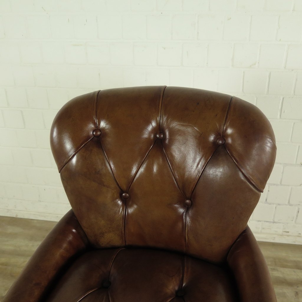 Chesterfield Barhocker Barsessel Leder Braun