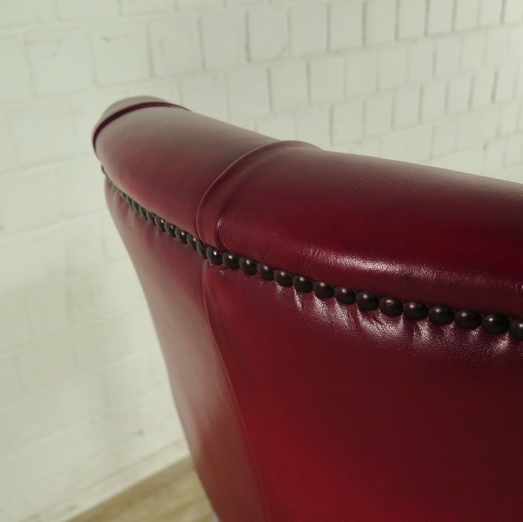 Chesterfield Barhocker Barsessel Leder Rot