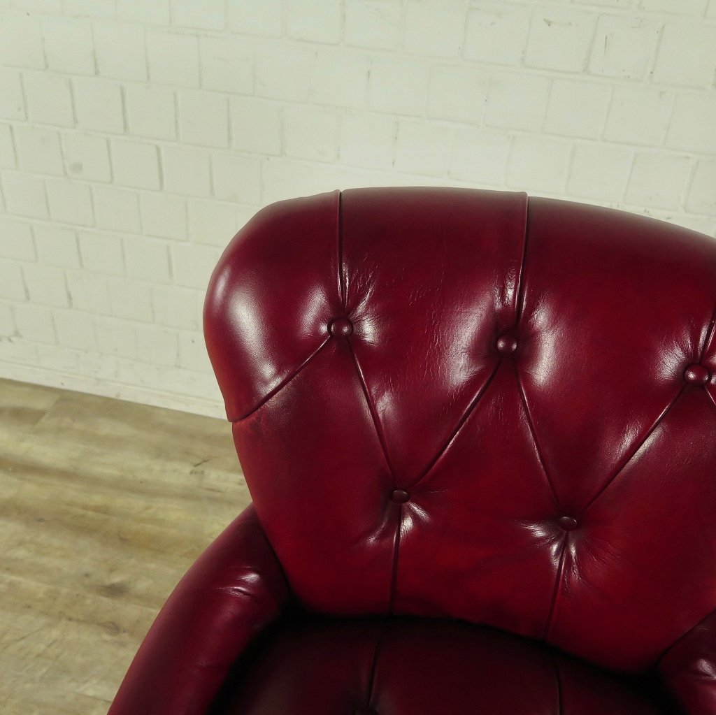 Chesterfield Barhocker Barsessel Leder Rot