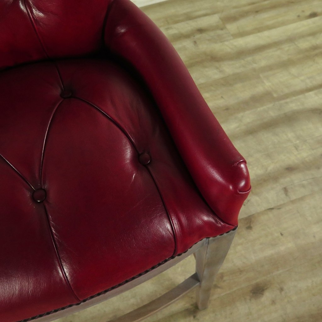 Chesterfield Barhocker Barsessel Leder Rot