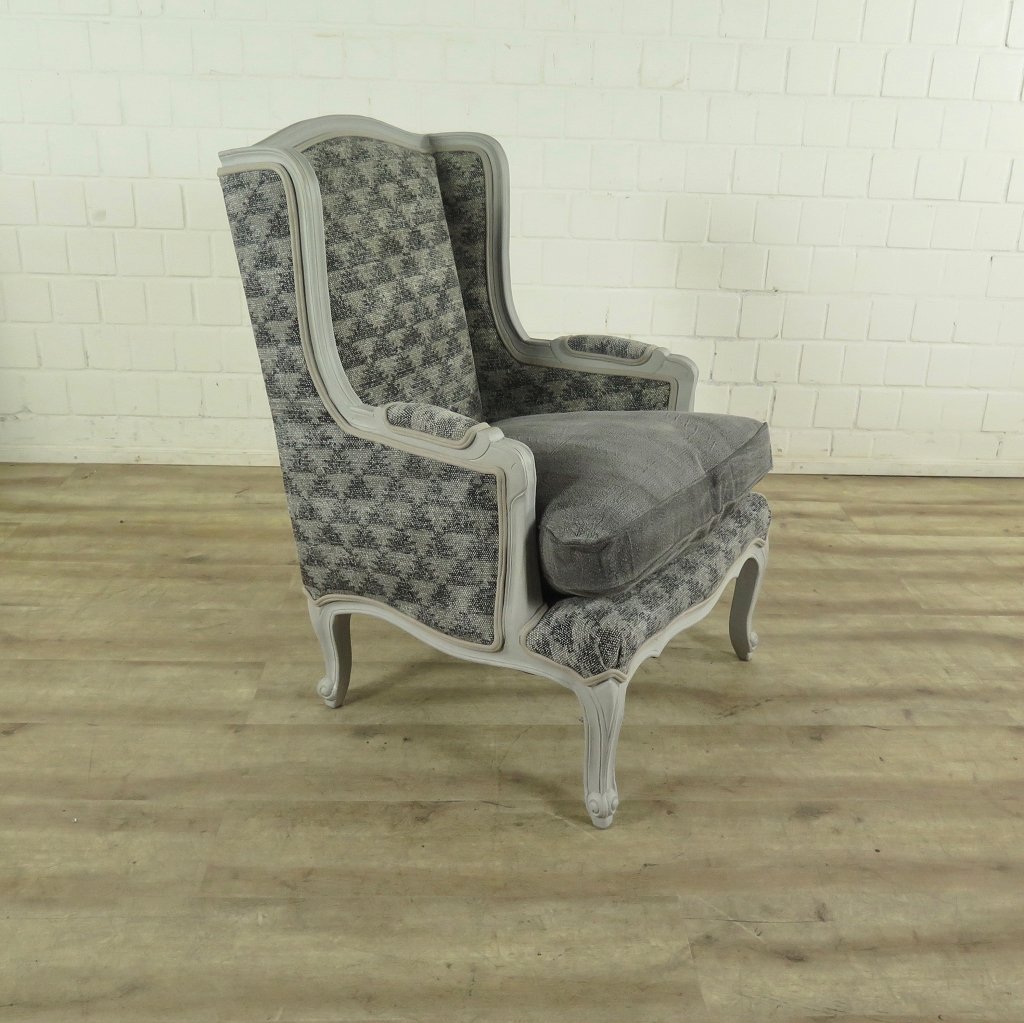 Sessel Ohrenbackensessel Grau