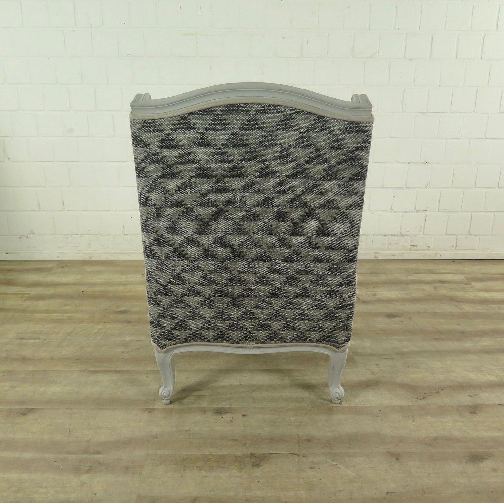 Sessel Ohrenbackensessel Grau