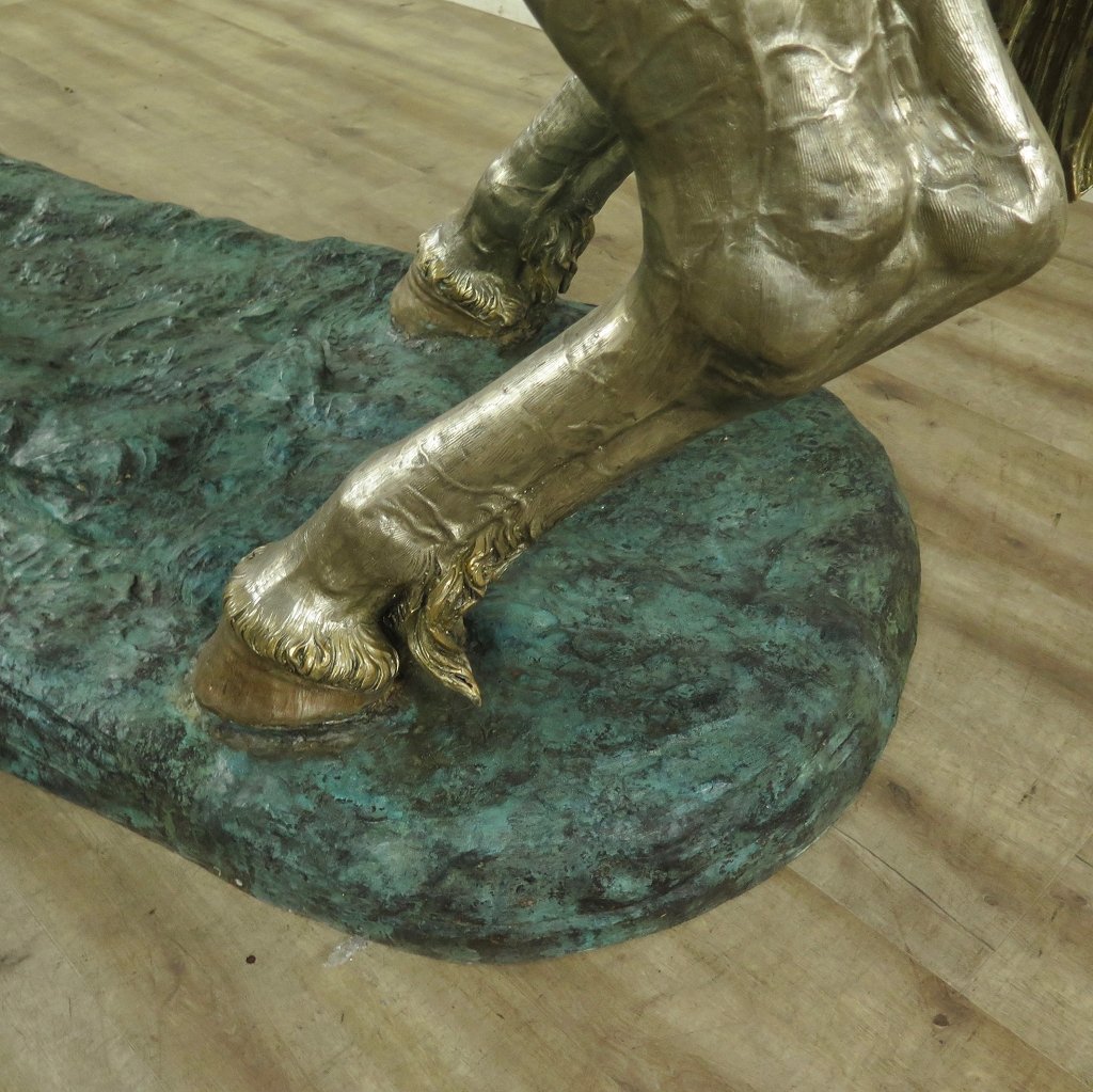 Skulptur Dekoration Set Pferde Bronze 2,10 m