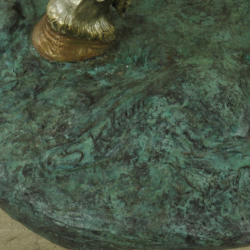Skulptur Dekoration Set Pferde Bronze 2,10 m