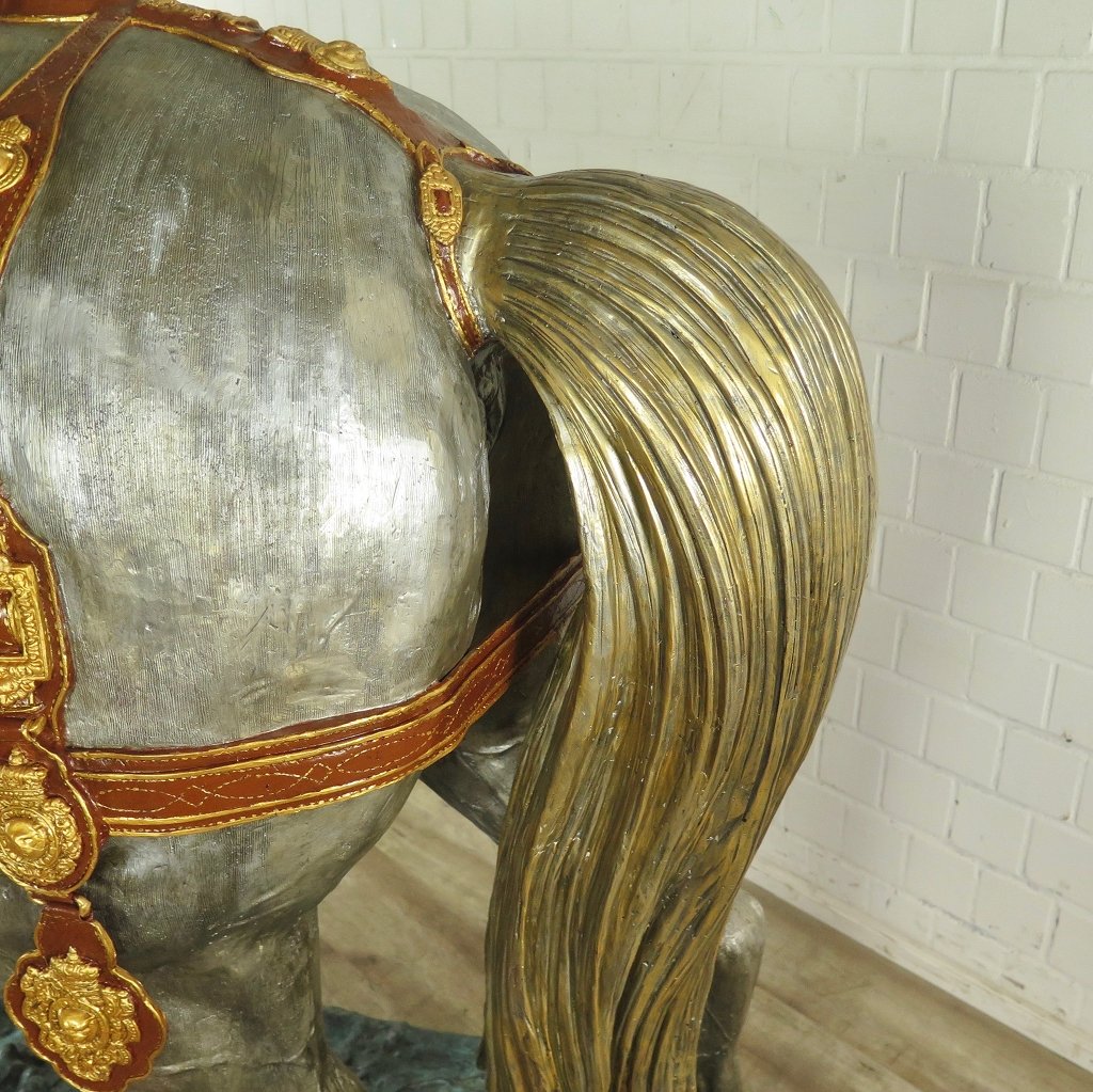 Skulptur Dekoration Set Pferde Bronze 2,10 m