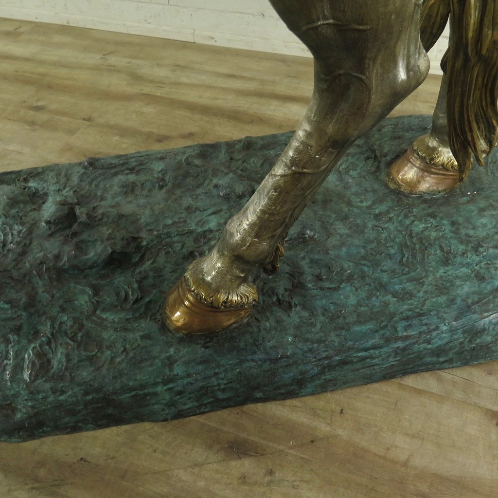 Skulptur Dekoration Set Pferde Bronze 2,10 m