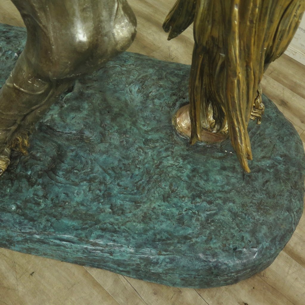 Skulptur Dekoration Set Pferde Bronze 2,10 m