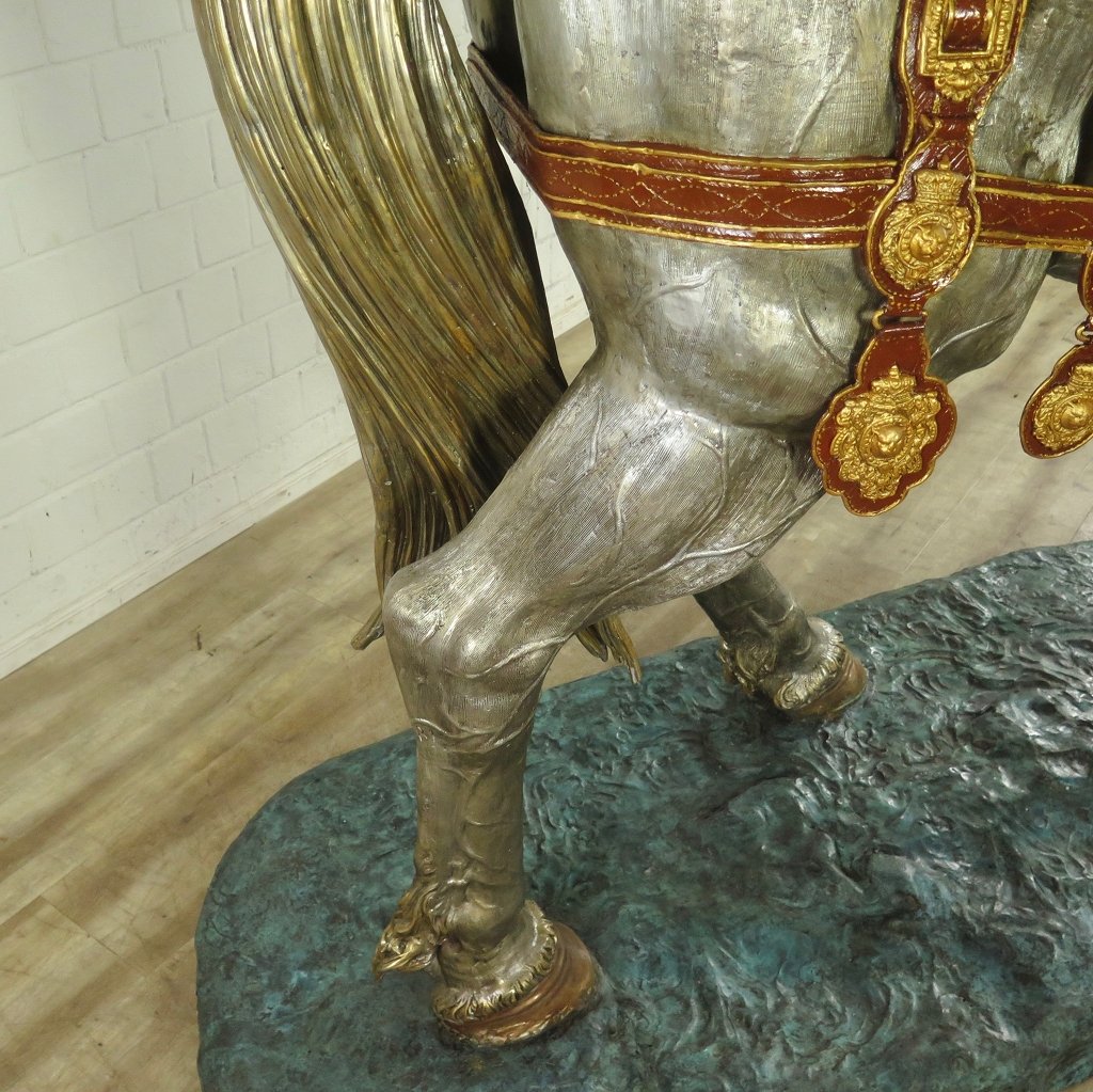 Skulptur Dekoration Set Pferde Bronze 2,10 m