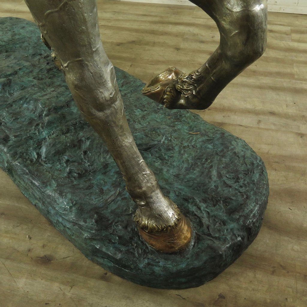 Skulptur Dekoration Set Pferde Bronze 2,10 m