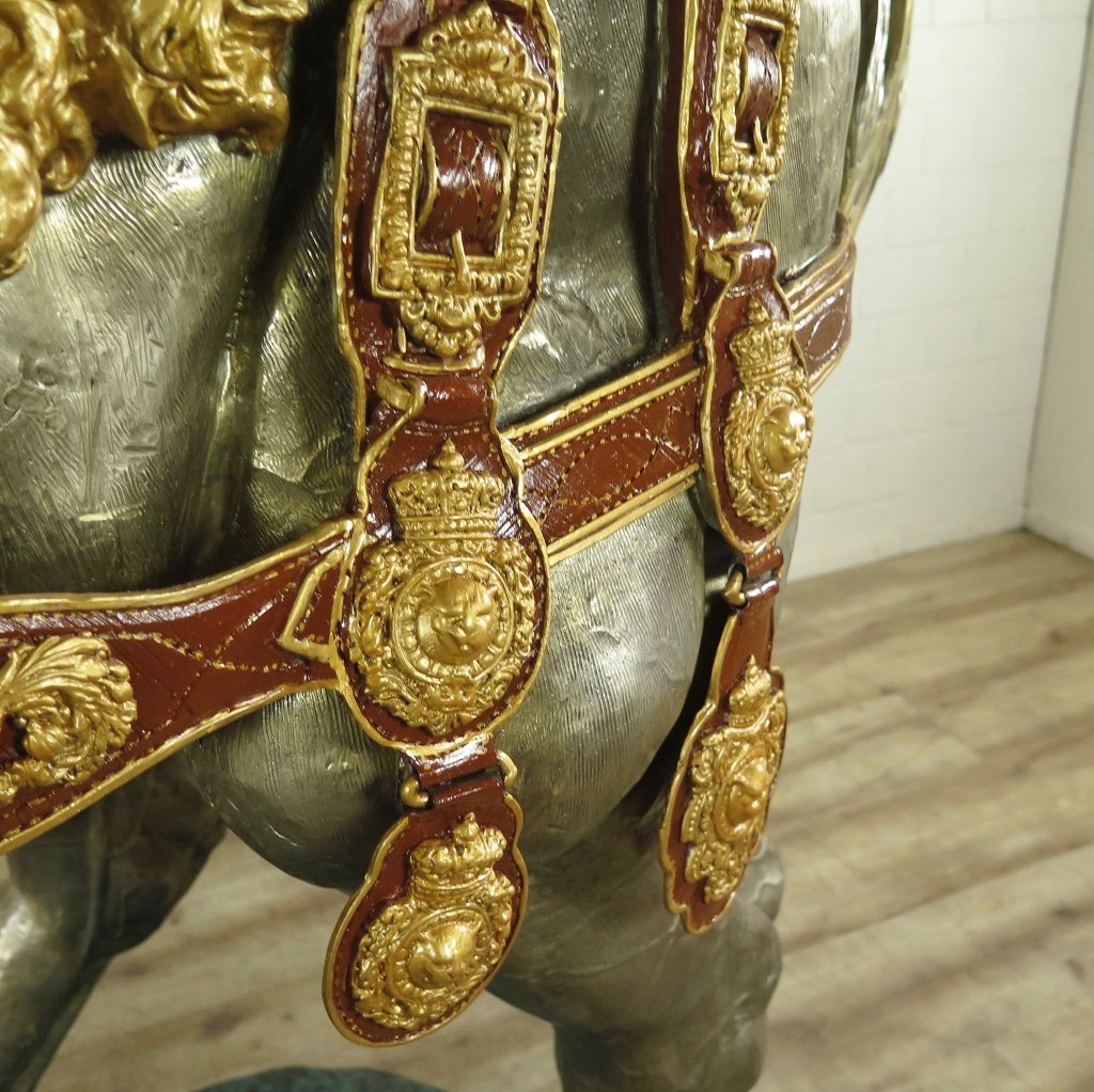 Skulptur Dekoration Set Pferde Bronze 2,10 m