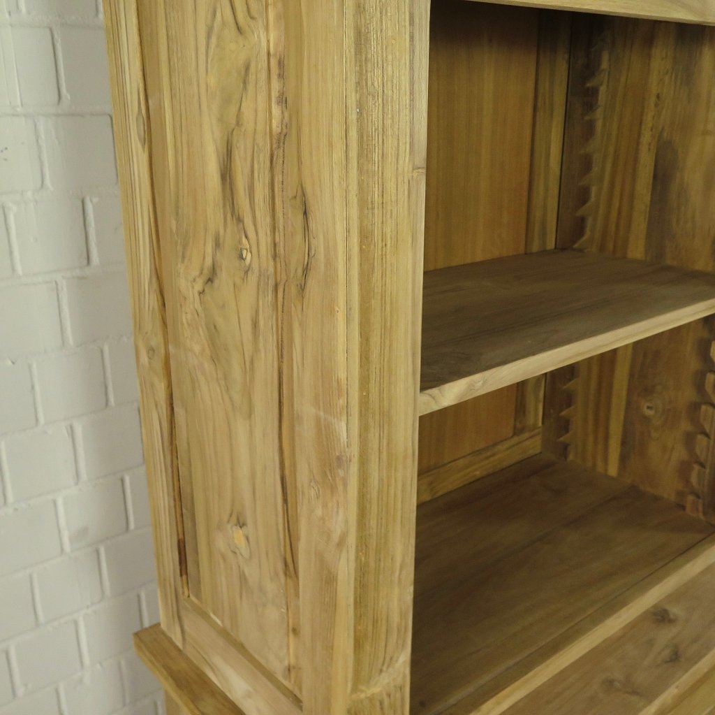 Bibliotheksschrank Wandregal 2,40 m Teakholz